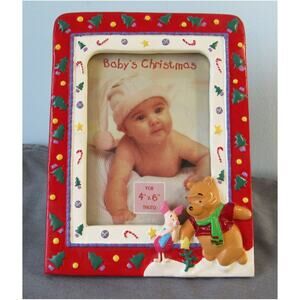 Disney Pooh & Piglet 4 X 6 Christmas Picture Frame